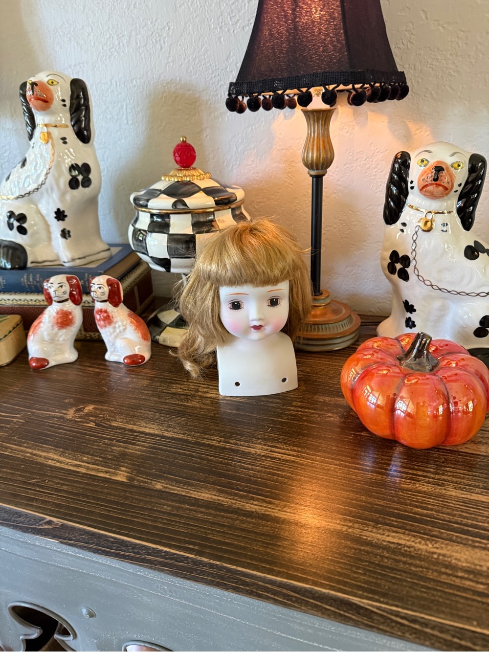 Vintage Porcelain Doll Head Accent in Blonde and White for Crafting - Picture 6 of 14